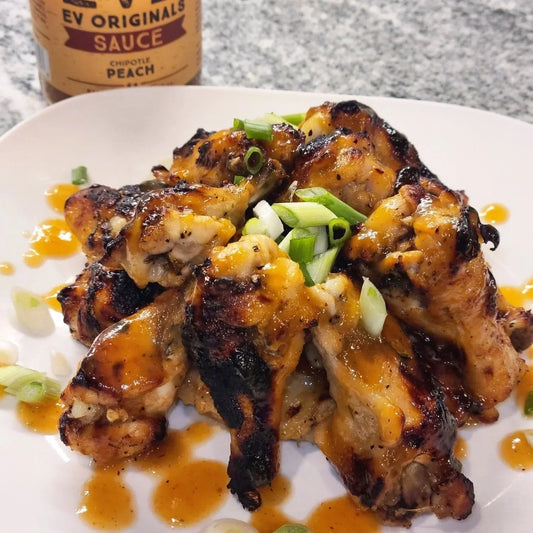 Chipotle Peach Chicken Wings